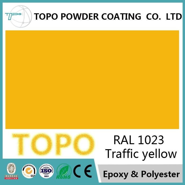 RAL 1023 Giao thông Màu vàng tinh khiết Polyester Powder Coating Đối với trang trí bên ngoài